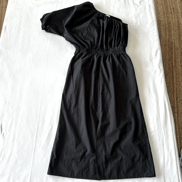 Apiece Apart | Midi One Shoulder Dress | Fitted waistband | Sz Medium - Picture 7 of 13